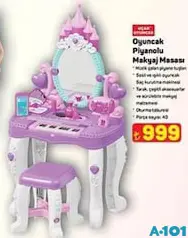 UÇAR OYUNCAK PİYANOLU MAKYAJ MASASI fiyat ve kampanya bilgisi